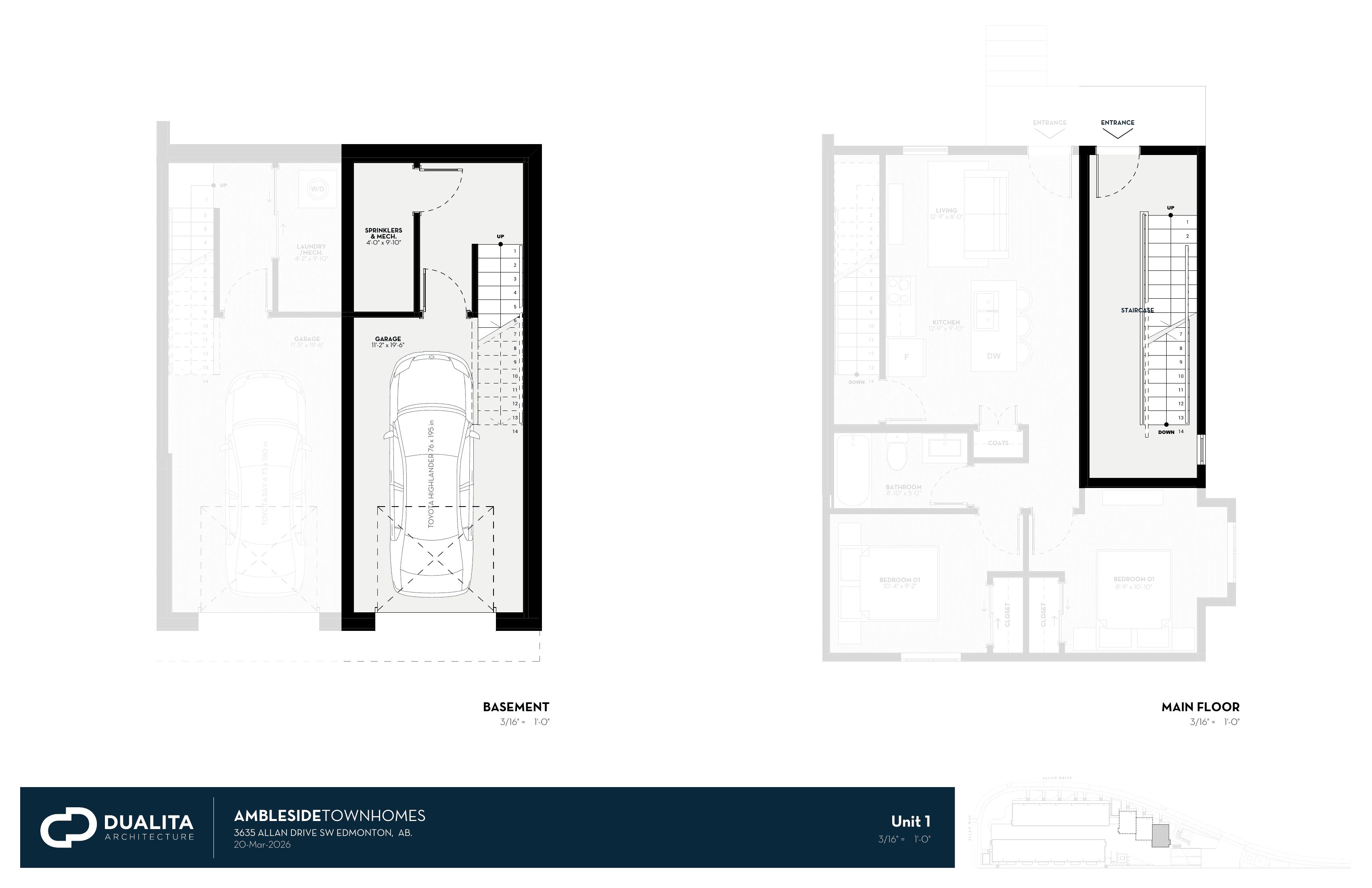 The Three-Bedroom — Basement + Main Floor